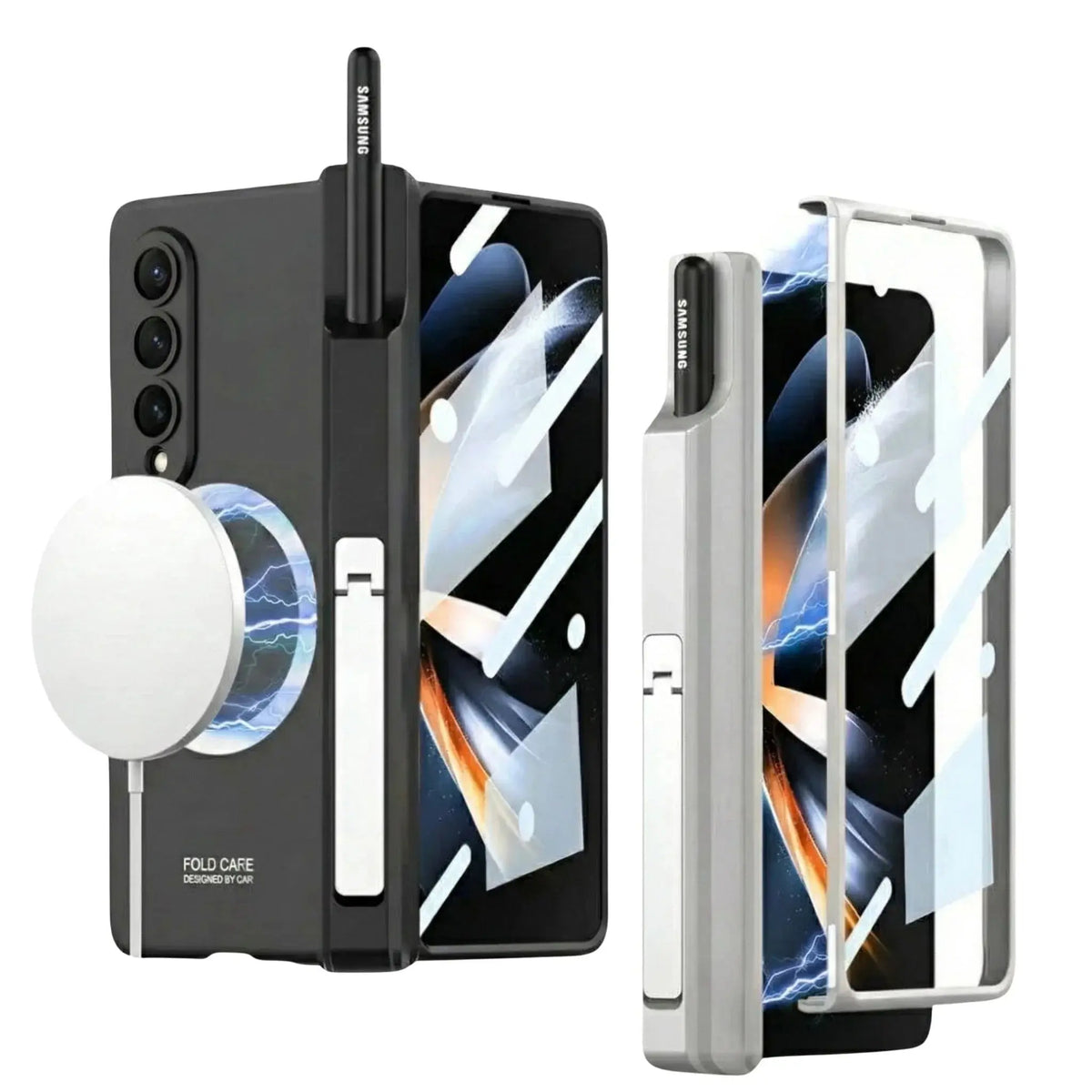 Sync M1 Galaxy Z Fold case kickstand in use