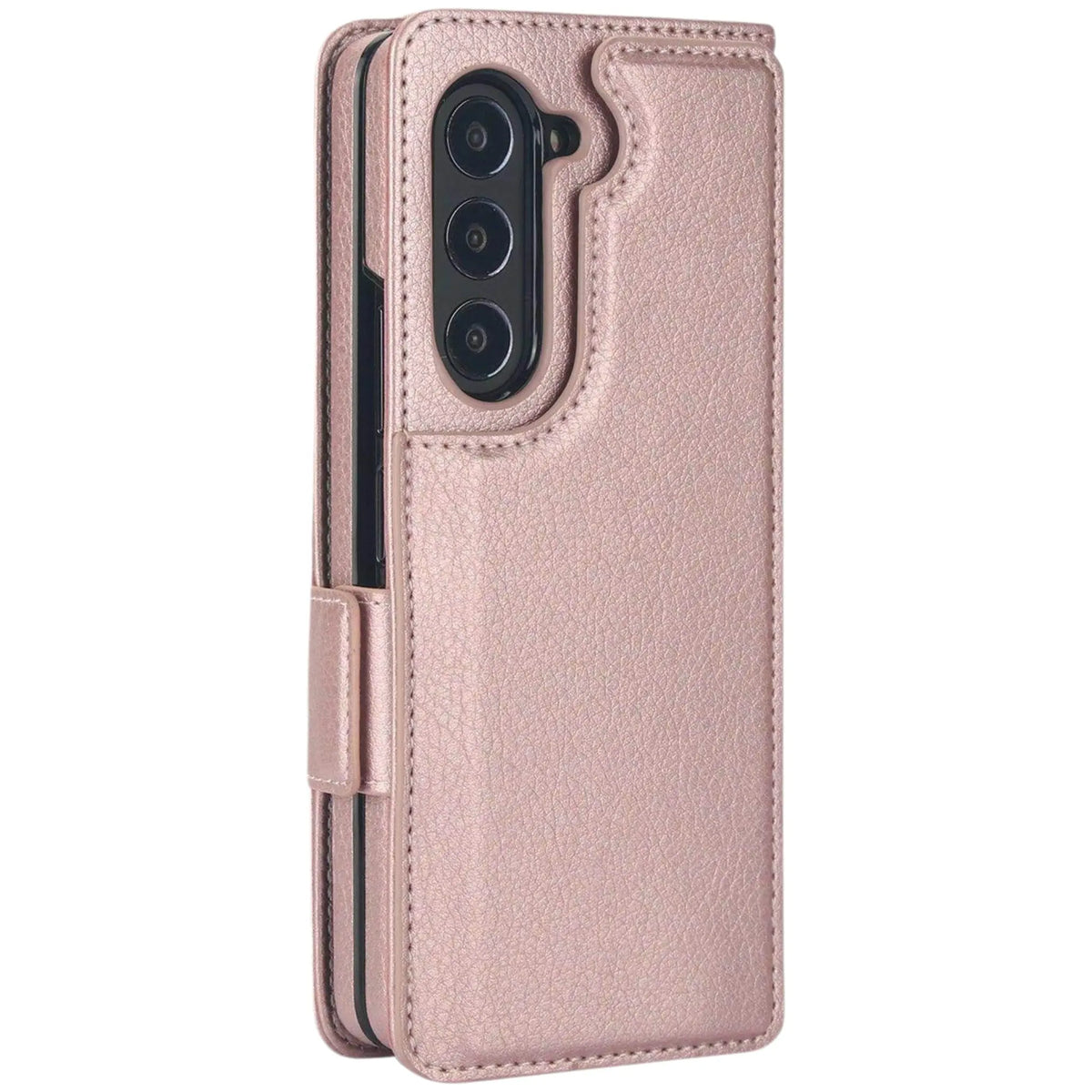Envoy C1 Galaxy Z Fold wallet case kickstand in use