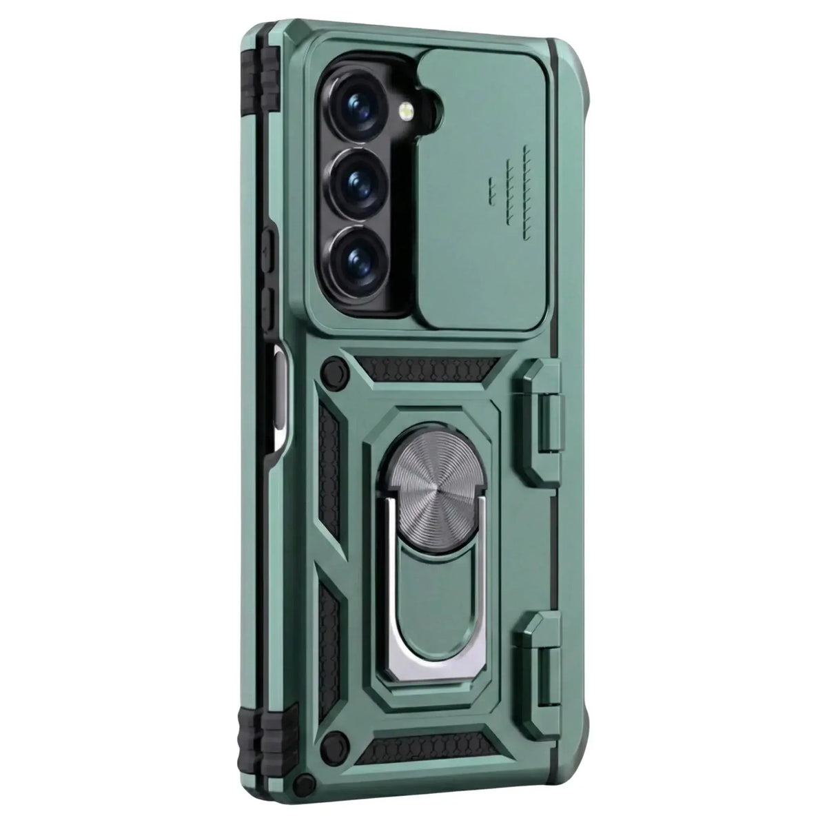 Sentinel H1 Galaxy Z Fold case rotating ring kickstand in use