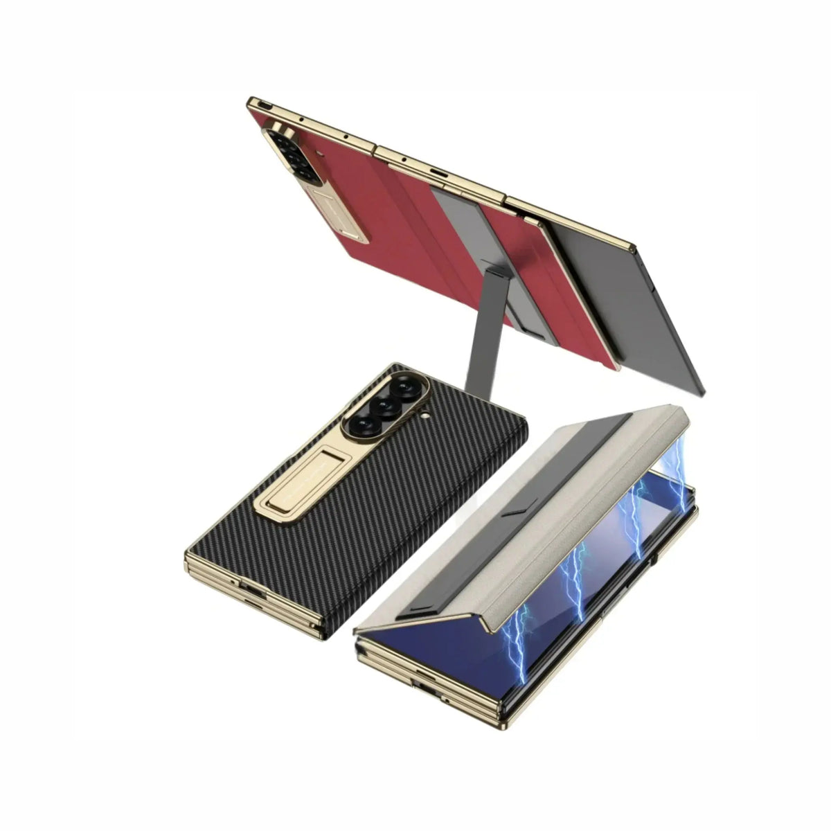 Galaxy Trifold Shield Hinge Bracket Case