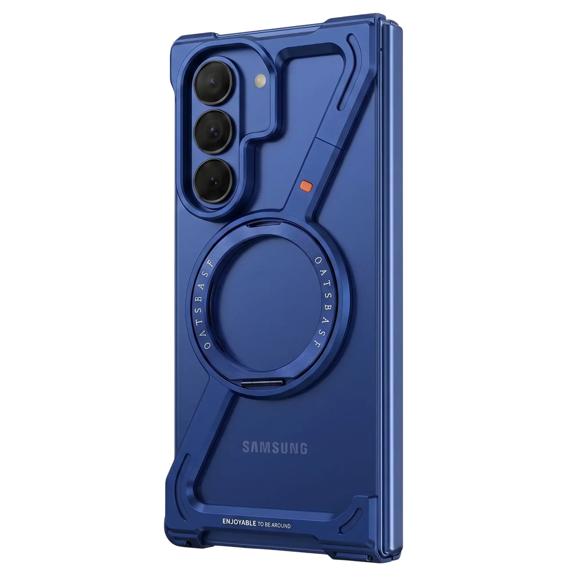 Halo M1 Galaxy Z Fold metal case with finger grip and 360 kickstand