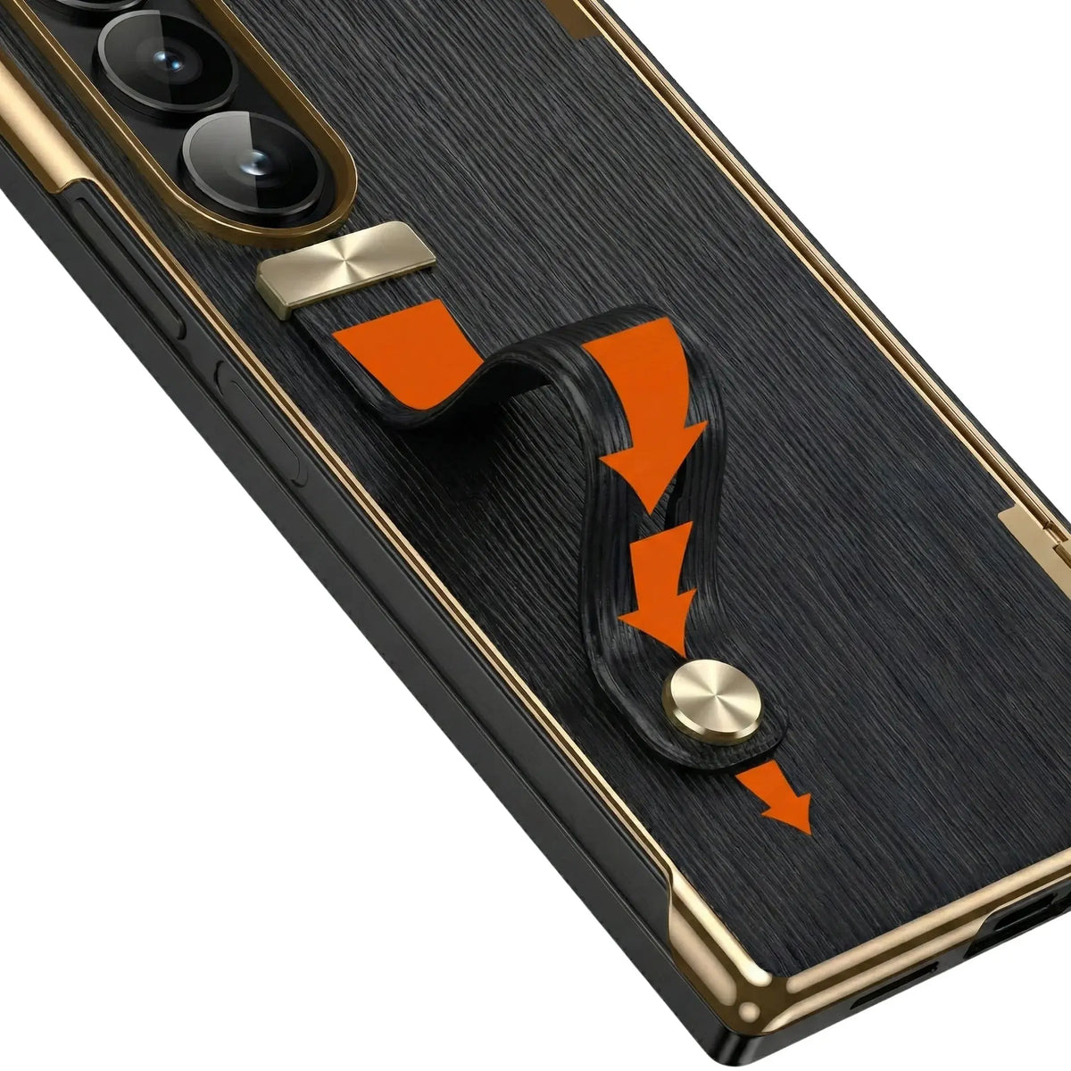 Aegis P1 Galaxy Z Fold leather case strap as kickstand